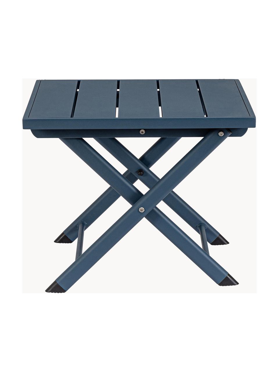 Table de jardin pliante Taylor, Acier, revêtement par poudre, Gris-bleu, larg. 44 x prof. 44 cm