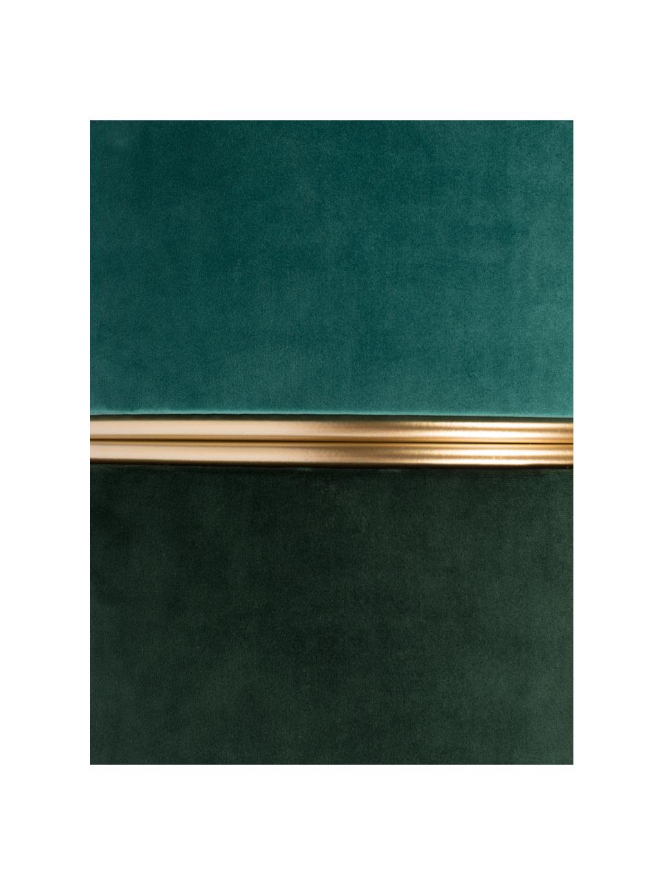 Sametový taburet Maris, Odstíny zelené, Ø 35 cm, V 39 cm