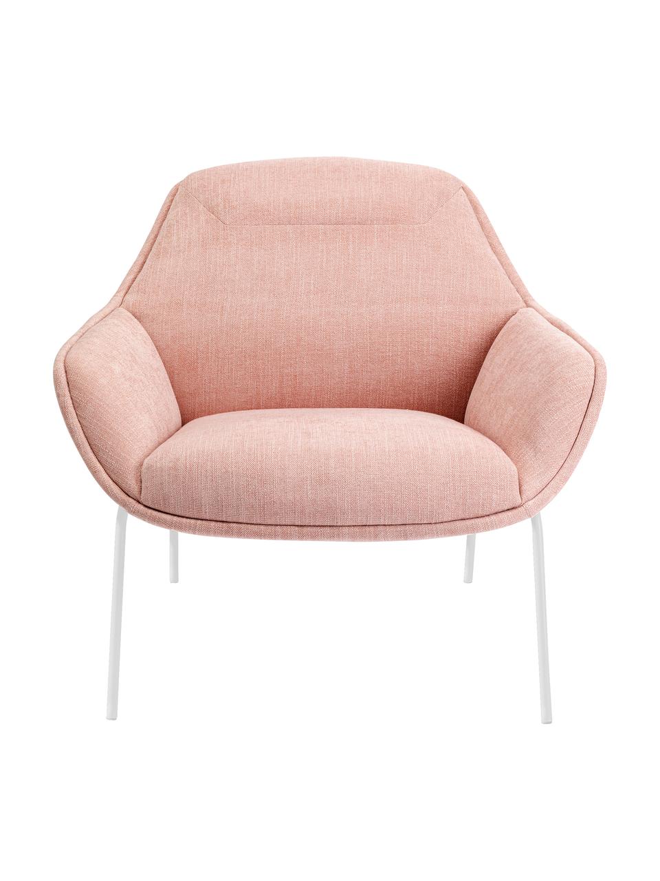 Fauteuil lounge rose Austin, Tissu rose