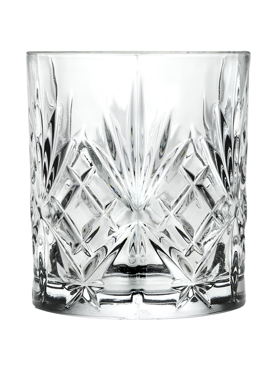 Verre cristal avec relief Melodia, 18 élém. (6 personnes), Cristal, Transparent, Lot de différentes tailles