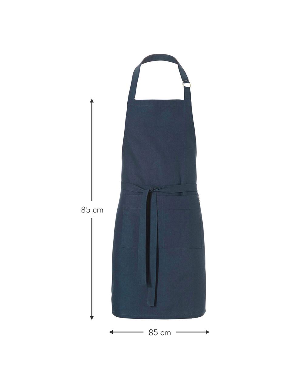 Fartuch Kit, Bawełna, Granatowy, S 85 x D 85 cm