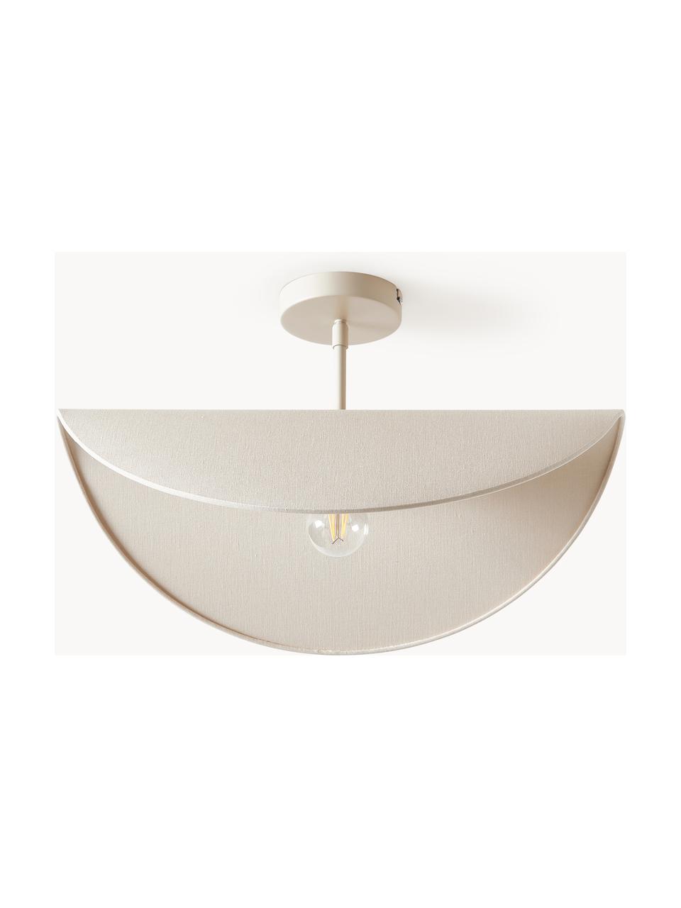 Design plafondlamp Kenzie van linnen, Lampenkap: 100% linnen, Lichtbeige, B 55 x H 29 cm