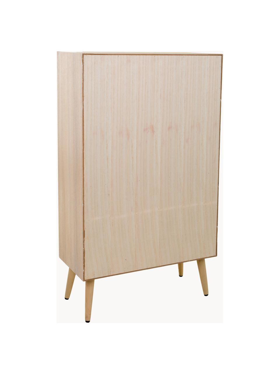 Scarpiera in legno Cayetana, Piedini: legno di bambù verniciato, Legno, Larg. 70 x Alt. 120 cm
