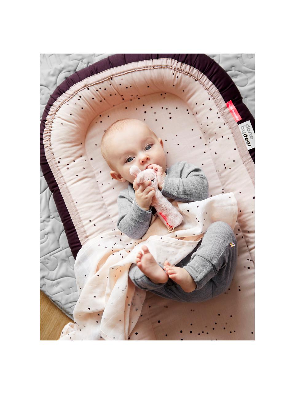 Babynest Dreamy Dots, Bezug: 100% Baumwolle, Oeko-Tex-, Matratze: 100% PU-Schaumstoff, Rosa, B 50 x L 93 cm