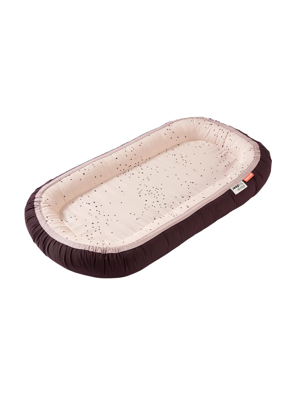 Babynest Dreamy Dots, Bezug: 100% Baumwolle, Oeko-Tex-, Matratze: 100% PU-Schaumstoff, Rosa, B 50 x L 93 cm