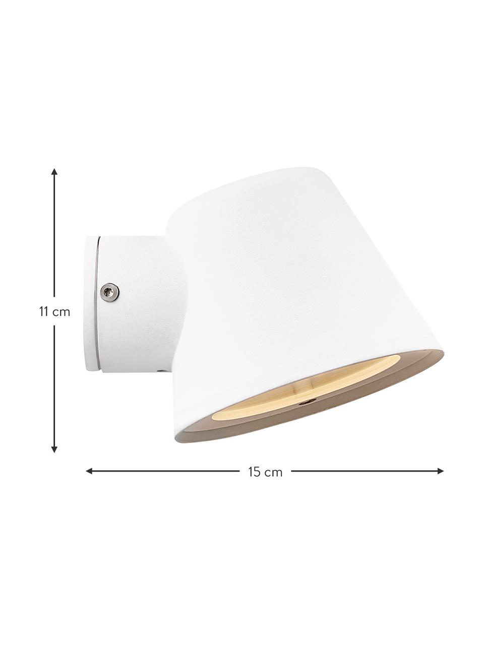 Venkovní nástěnné svítidlo Aleria, Tlumeně bílá, Š 12 cm, V 11 cm