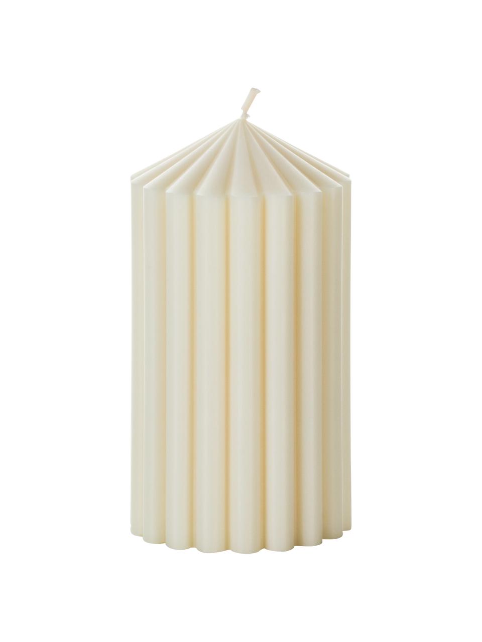 Svíčka Siena, Vosk, Krémově bílá, Ø 7 cm, V 13 cm
