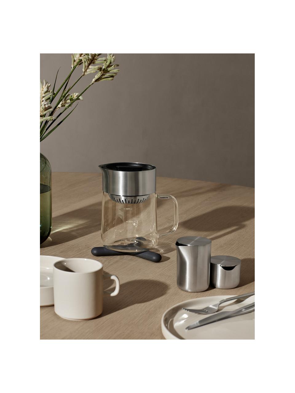 Tazas de café Pilar, 6 uds., Cerámica, Blanco crema, Ø 9 x Al 9 cm, 250 ml