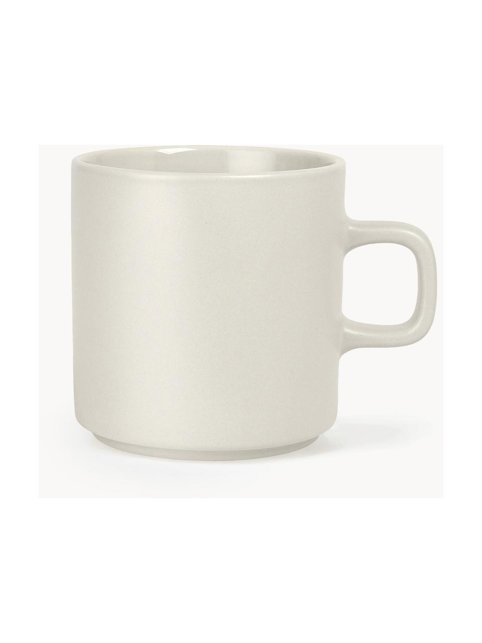 Kaffeetassen Pilar, 6 Stück, Keramik, Hellbeige, Ø 9 x H 9 cm, 250 ml