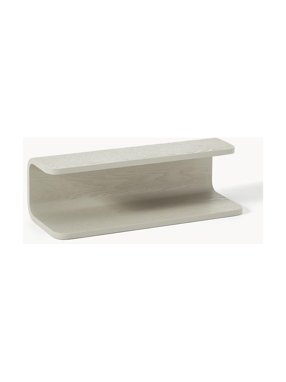 Étagère murale en bois Nuria, Contreplaqué d'eucalyptus avec placage en frêne, certifié FSC, Beige, larg. 102 x haut. 17 cm