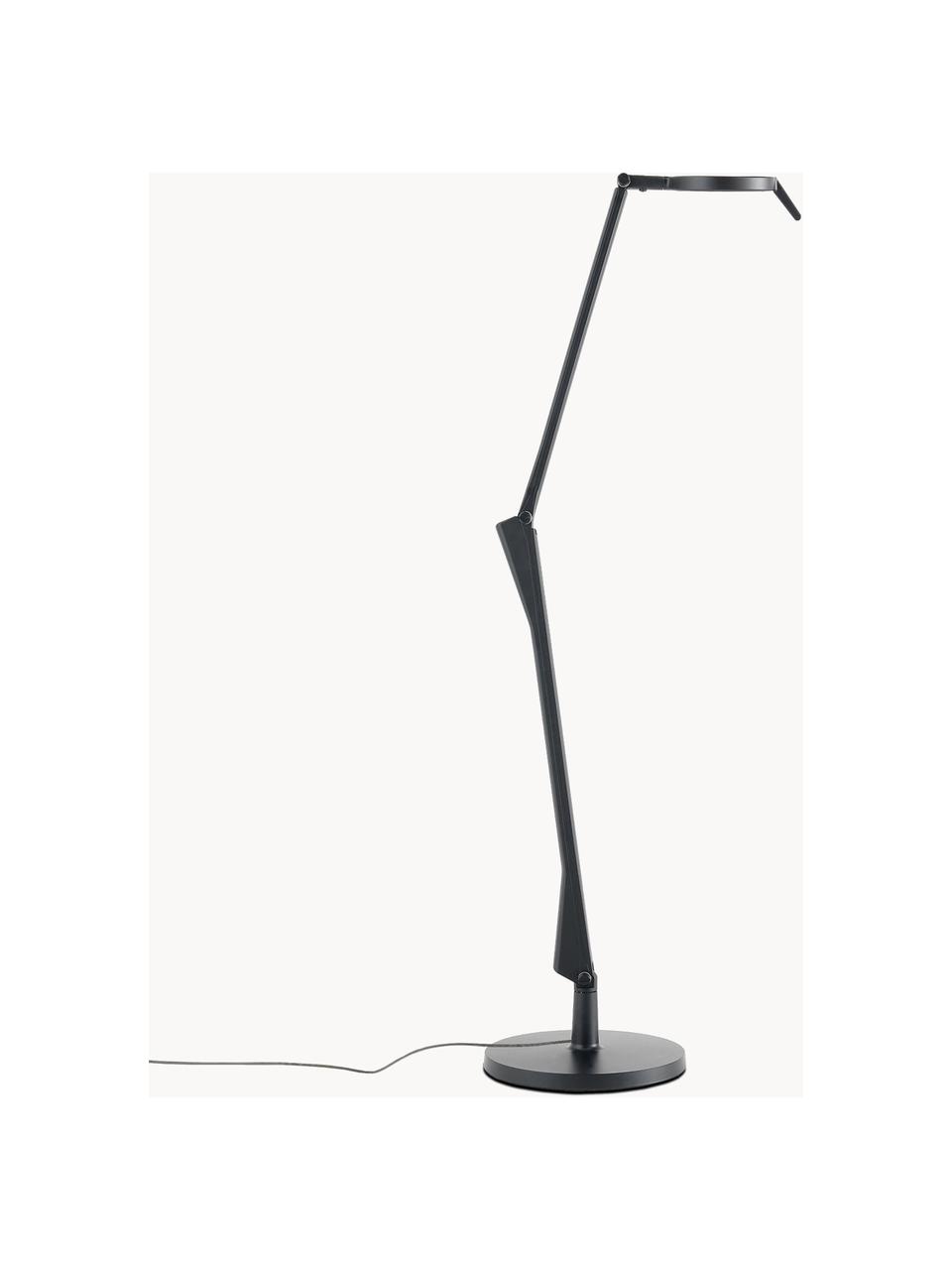 Lámpara de escritorio LED regulable y extensible Aledin Tec, Lámpara: policarbonato pintado, al, Cable: plástico, Negro, Ø 21 x Al 48 cm