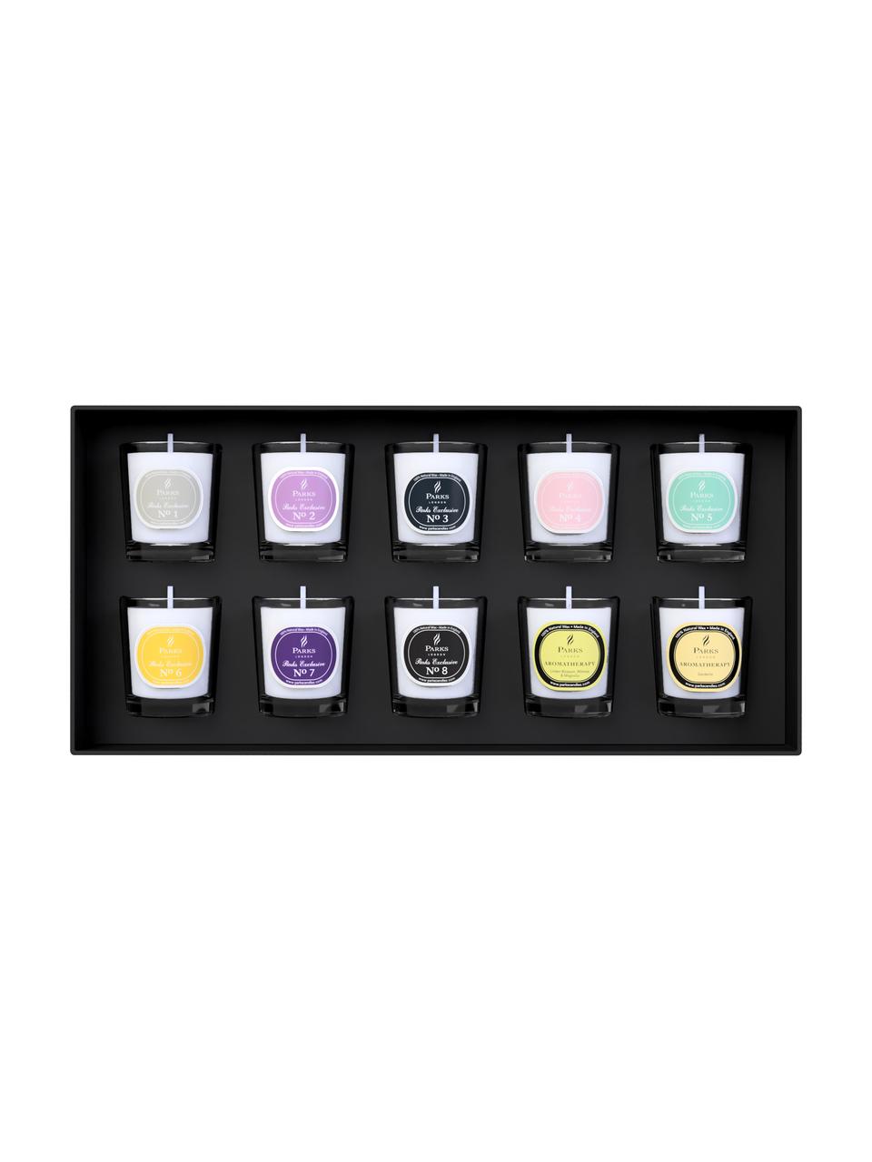 Duftkerzen-Set Aromatherapy, 10-tlg., Behälter: Glas, Mehrfarbig, Ø 5 x H 6 cm