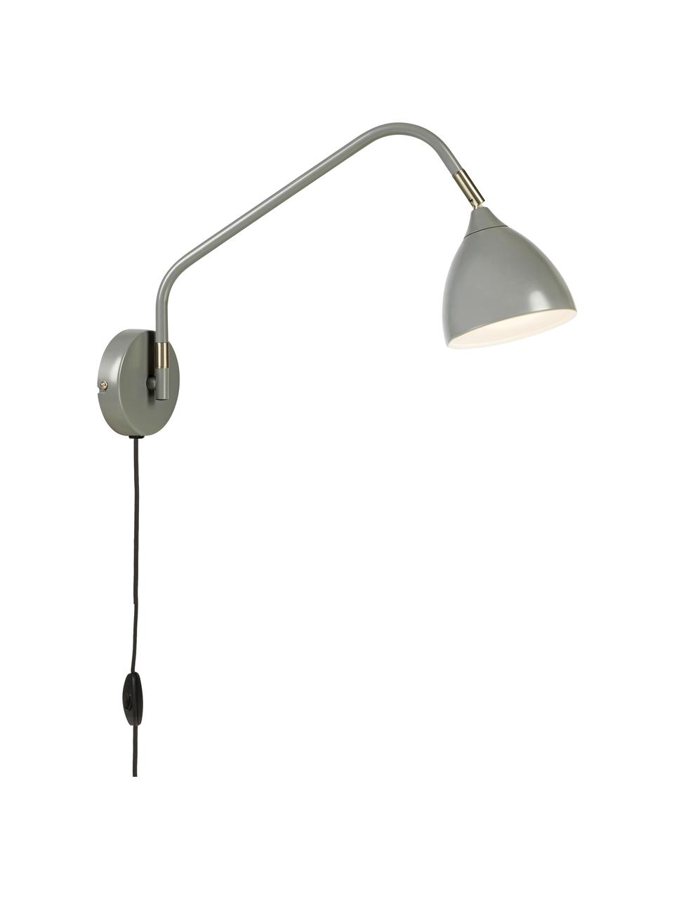 Grande applique orientable avec prise secteur Valencia, Gris, prof. 40 x haut. 28 cm