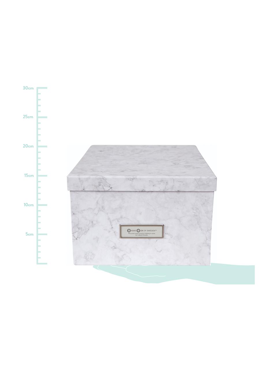Caja Gustav, Caja: cartón laminado, Blanco veteado, An 30 x Al 15 cm