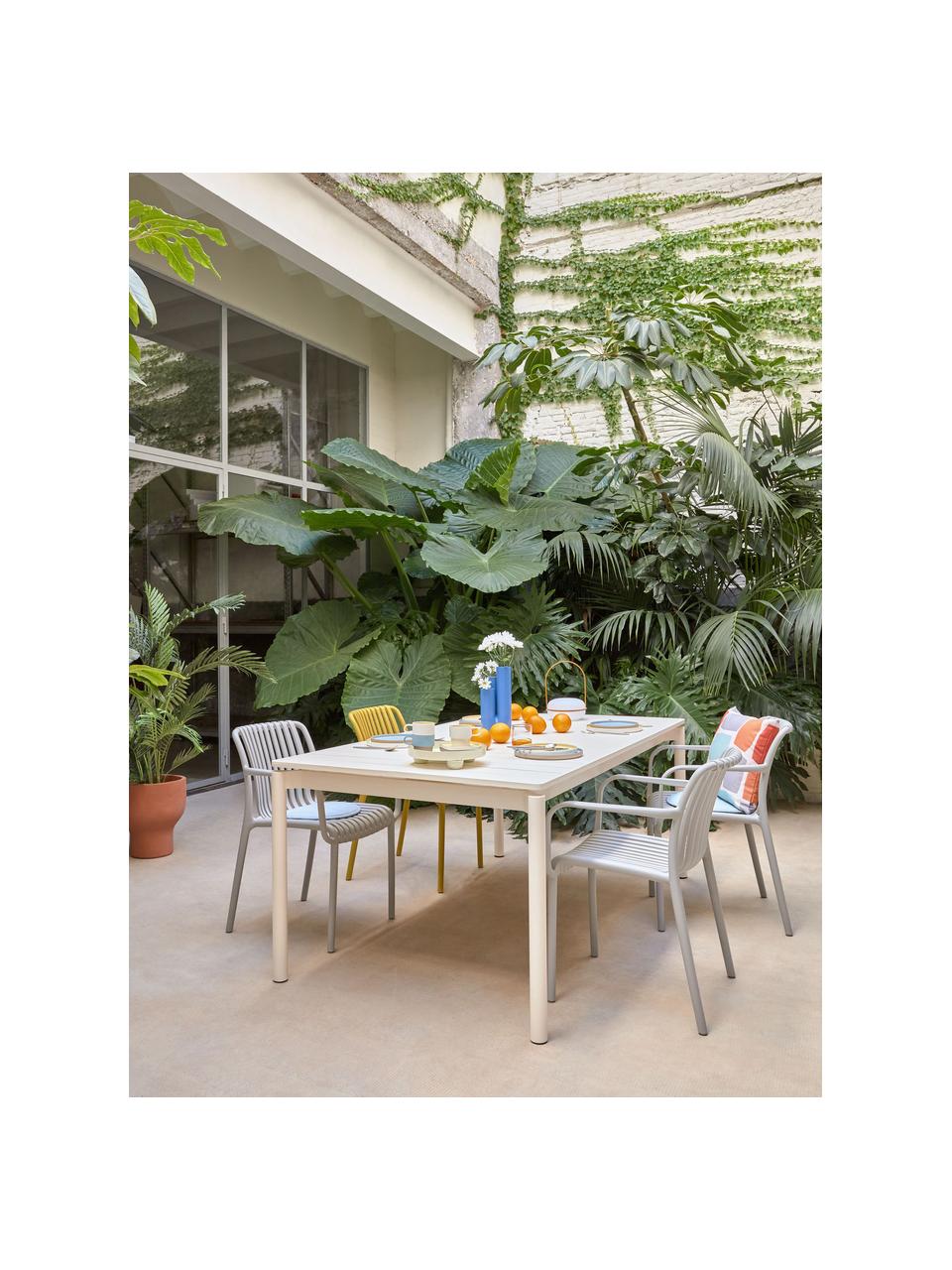 Chaise de jardin à accoudoirs Isabellini, Plastique, Gris, larg. 54 x prof. 49 cm
