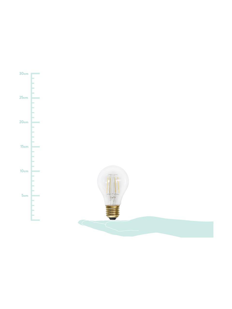 LED lamp Airtight Four (E27 / 2.3W), Lampenkap: glas, Fitting: messing, Transparant, messingkleurig, Ø 6 x H 11 cm