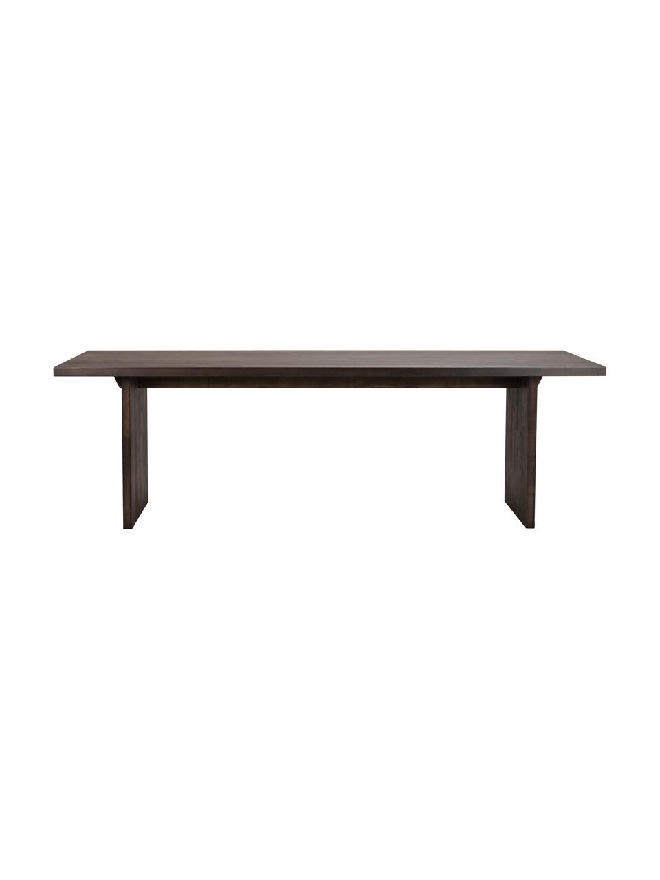 Table bois de chêne foncé Emmett, 240 x 95 cm, Bois de chêne, huilé, certifié FSC (Forest Stewardship Council), Bois de chêne foncé, larg. 240 x prof. 95 cm