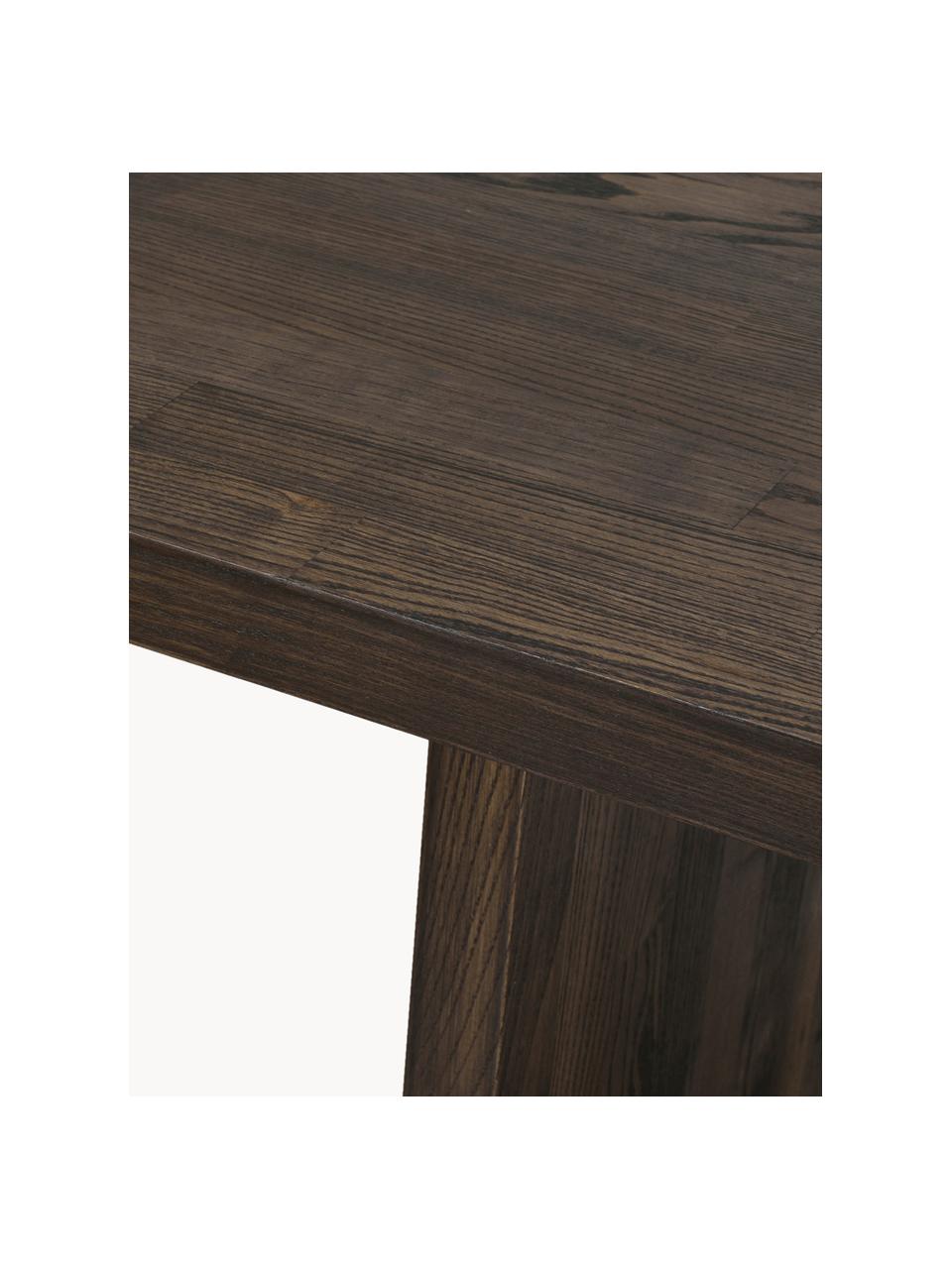 Mesa de comedor de madera de roble Emmett, 240 x 95 cm, Madera de roble maciza aceitada con certificado FSC, Madera de roble oscura, An 240 x F 95 cm