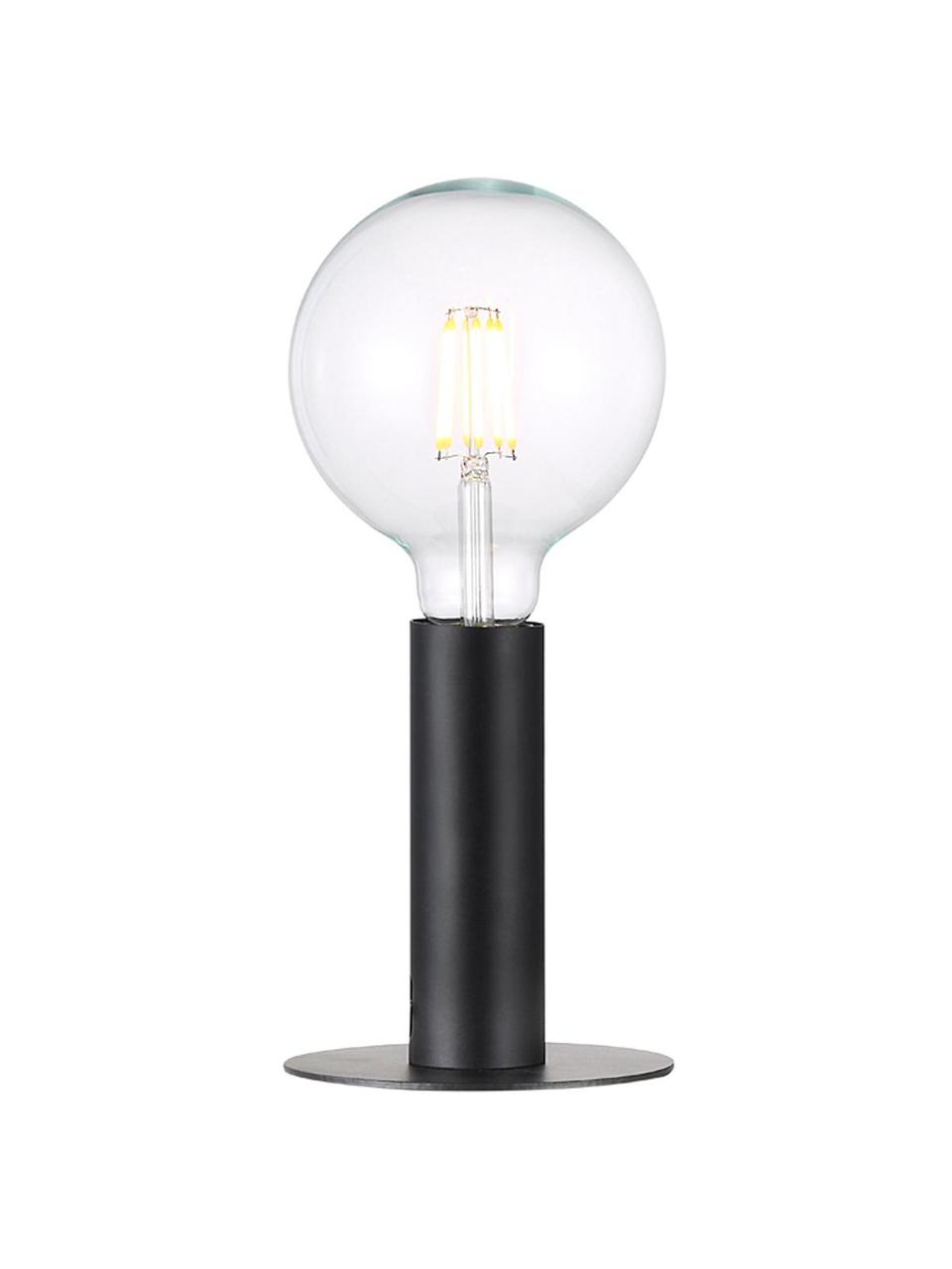 Malá stolní lampa z kovu Dean, Černá, Ø 13 cm, V 15 cm