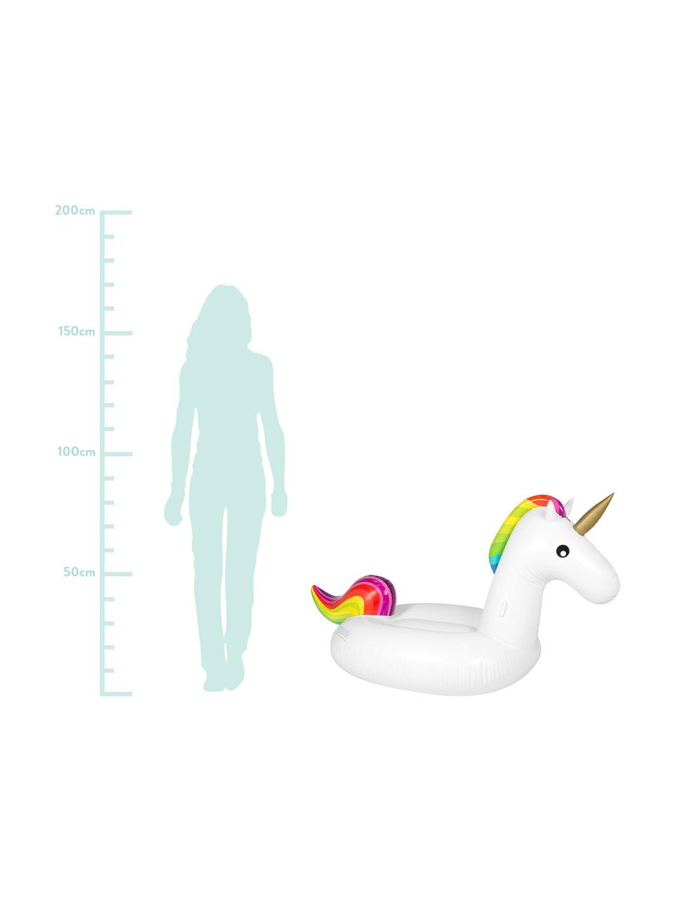Aufblasbares Schwimmtier Unicorn, Kunststoff (PVC), Mehrfarbig, B 190 x H 83