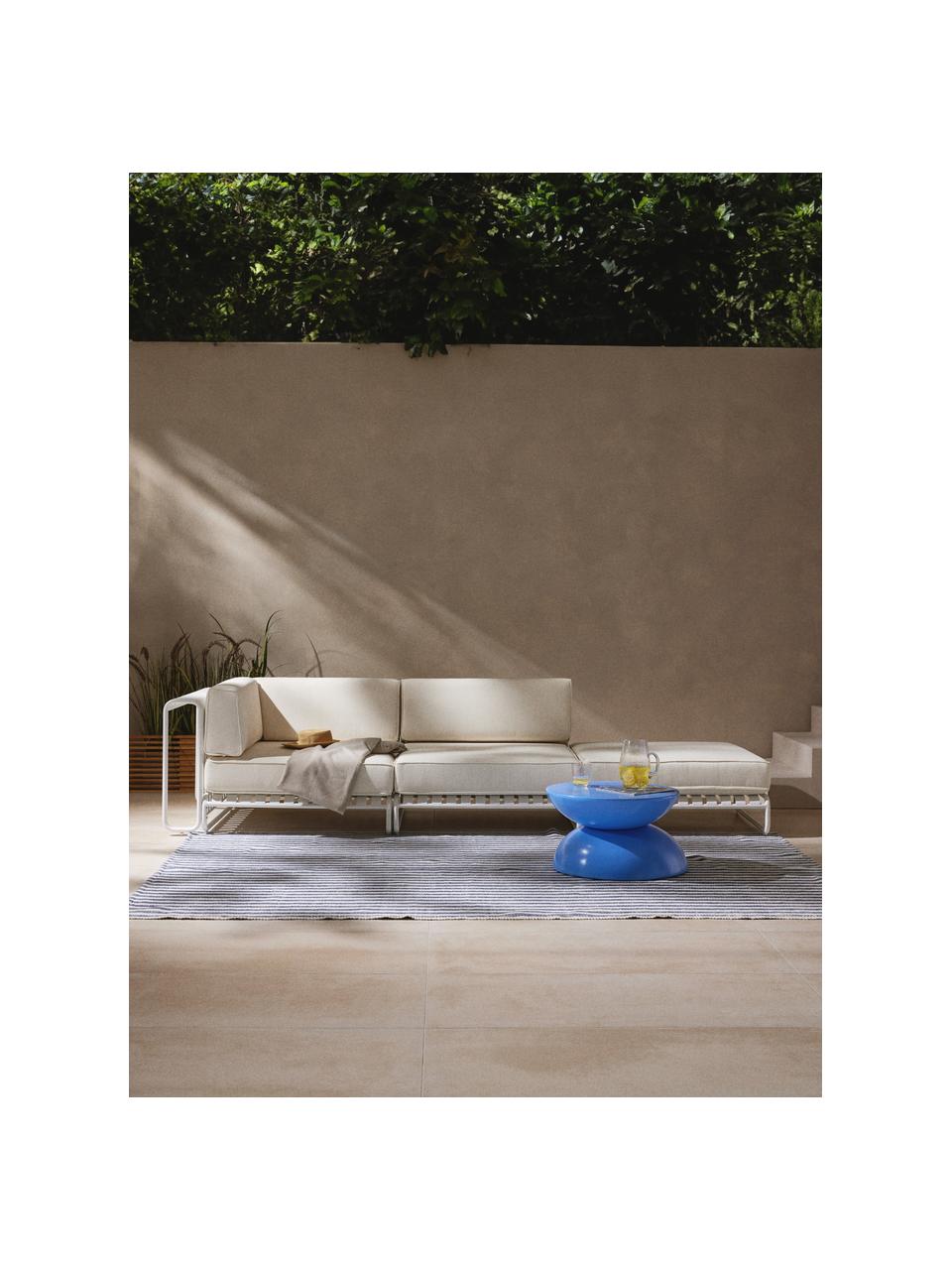 Modulares Garten-Loungesofa Caio, Bezug: 100 % Polyester Der hochw, Gestell: Aluminium, Off White, Weiß, B 305 x T 115 cm