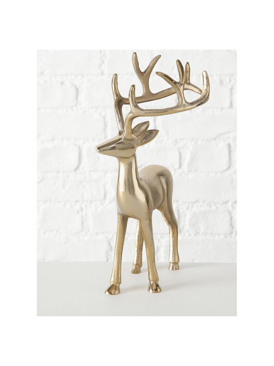 Cerfs décoratifs Noël Thielo, 2 élém., Aluminium, enduit, Or laiton, Lot de différentes tailles