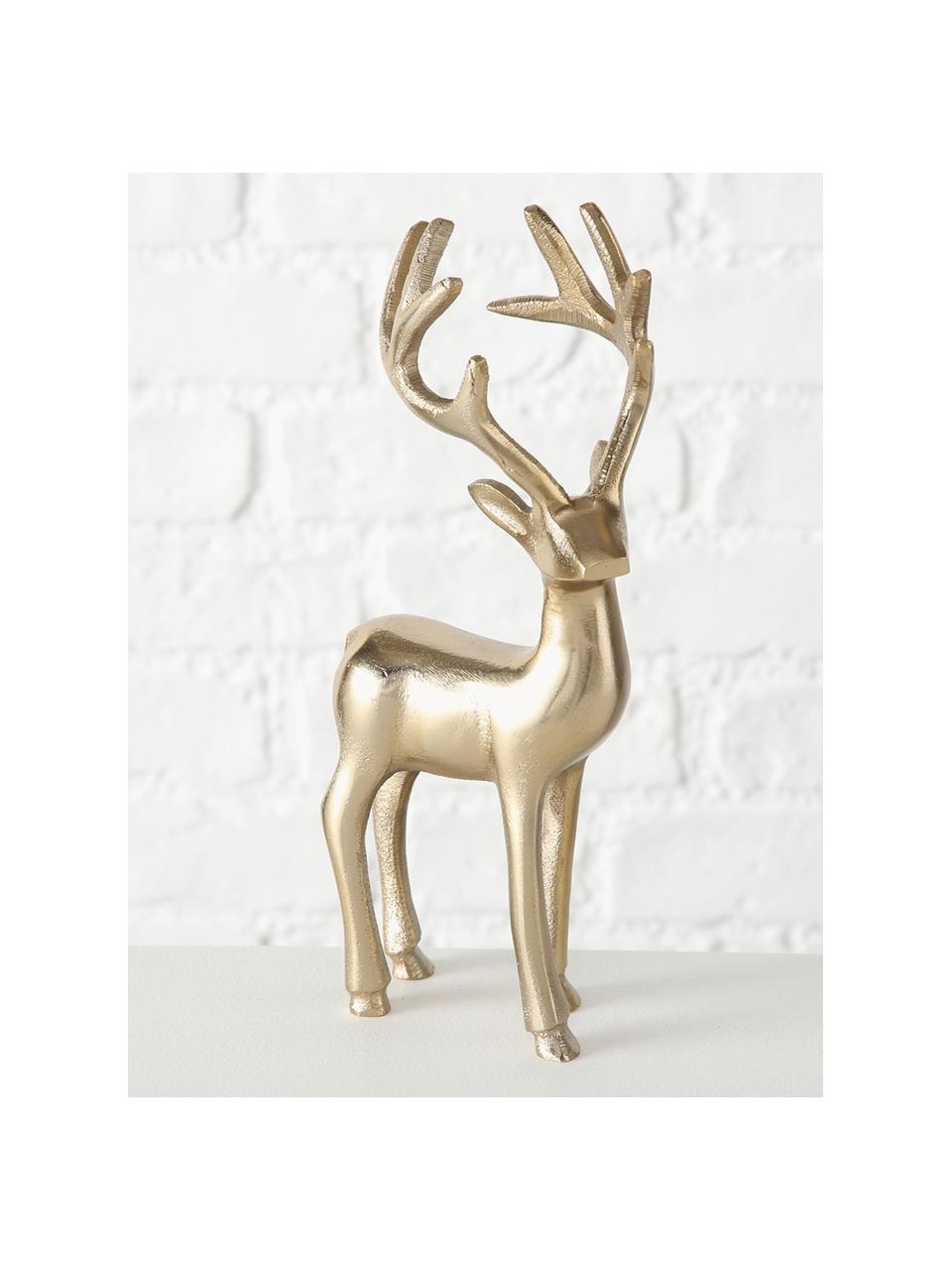 Cerfs décoratifs Noël Thielo, 2 élém., Aluminium, enduit, Or laiton, Lot de différentes tailles