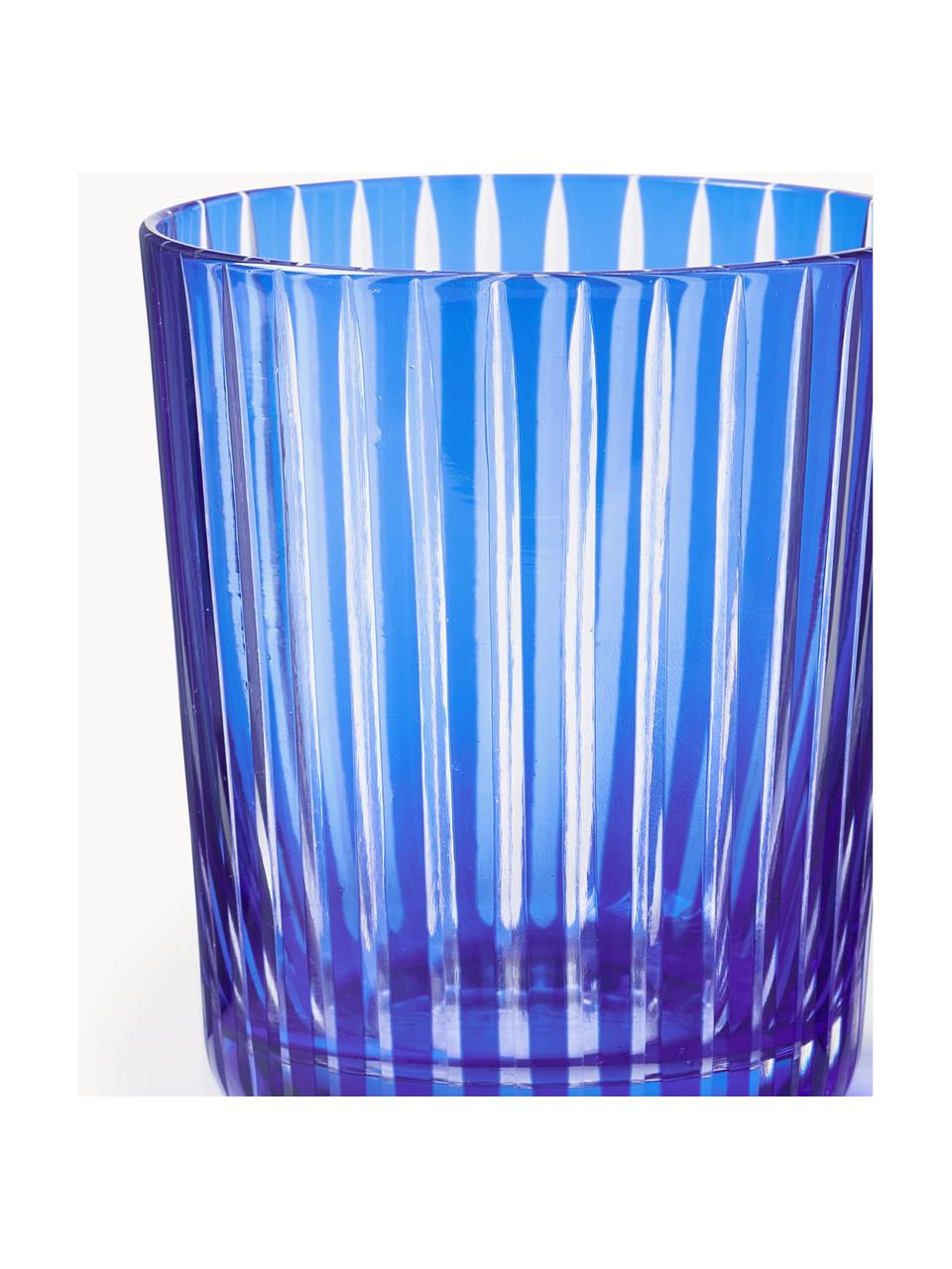 Glazen Cobalt, set van 6, Glas, Blauw, lila, Ø 9 x H 10 cm, 250 ml