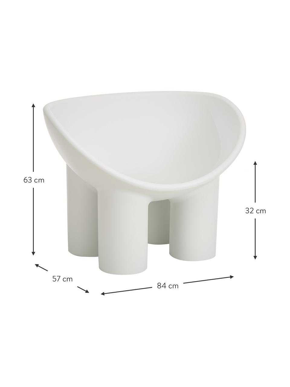 Designer Sessel Roly Poly, Polyethylen, im Rotationsgussverfahren hergestellt, Hellgrau, B 84 x T 57 cm