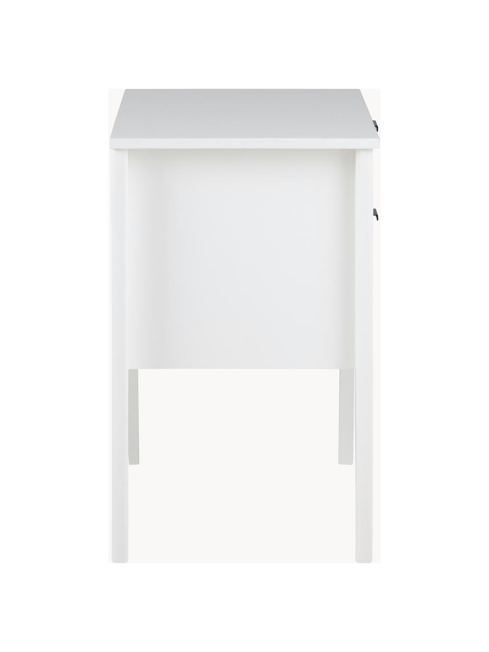 Mesita de noche Sleepy, Estructura: tablero de fibras de dens, Madera pintado en blanco, An 48 x Al 65 cm