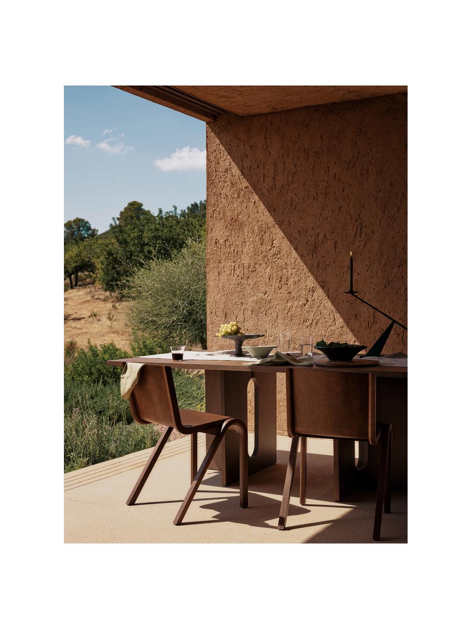 Holzstuhl Ready Dining aus Eichenholz, Gestell: Eichenholz, lackiert, Dunkles Eichenholz, B 47 x T 50 cm