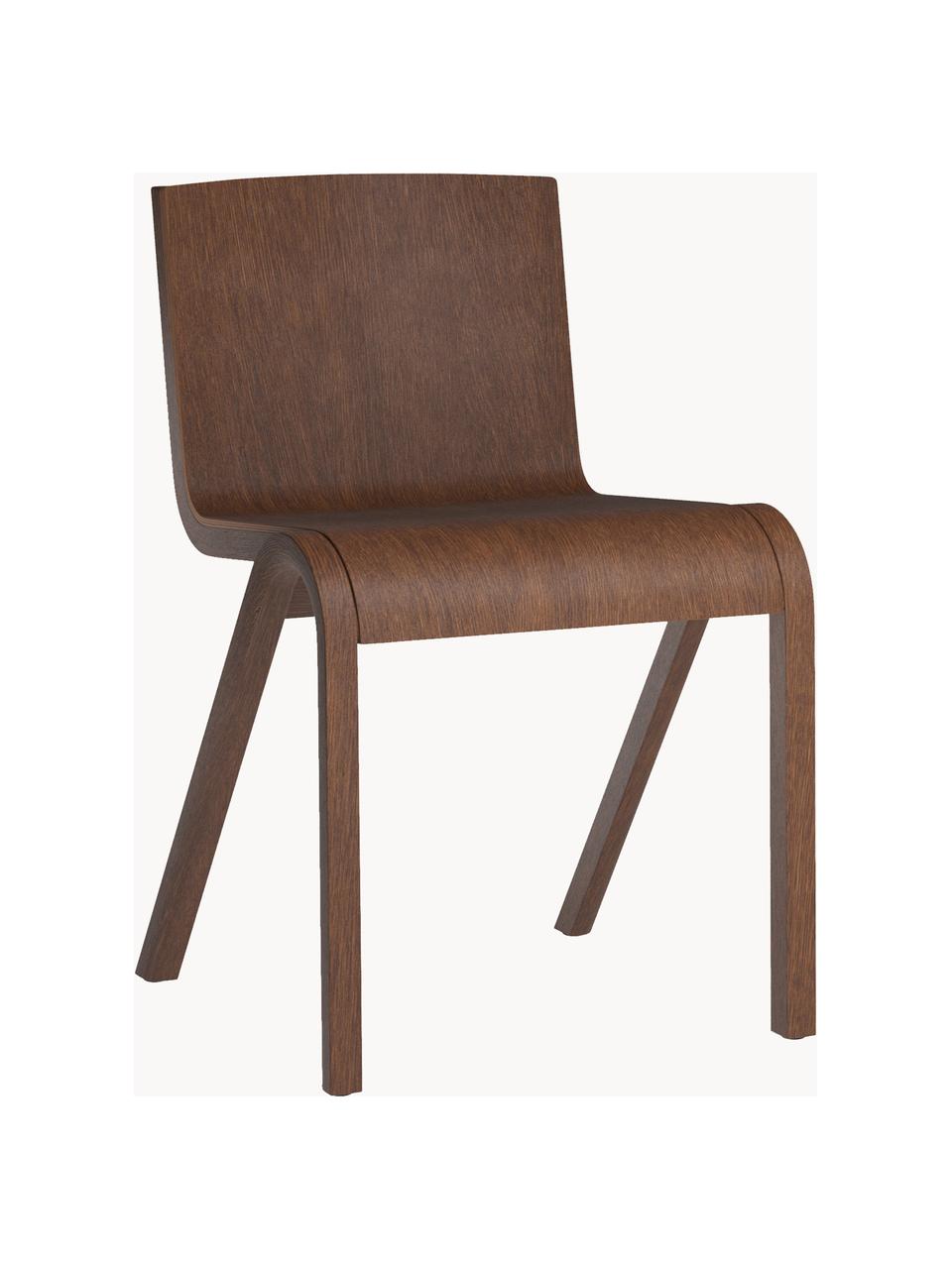 Jedálenská stolička z dubového dreva Ready, Lakované dubové drevo, Dubové drevo, s tmavým lakom, Š 47 x H 50 cm