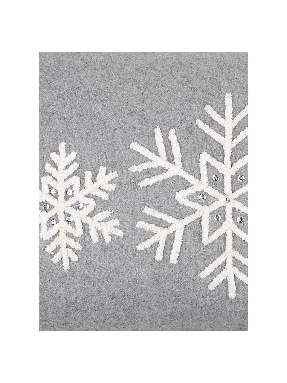 Coussin rectangulaire Noël Vaujany, Gris