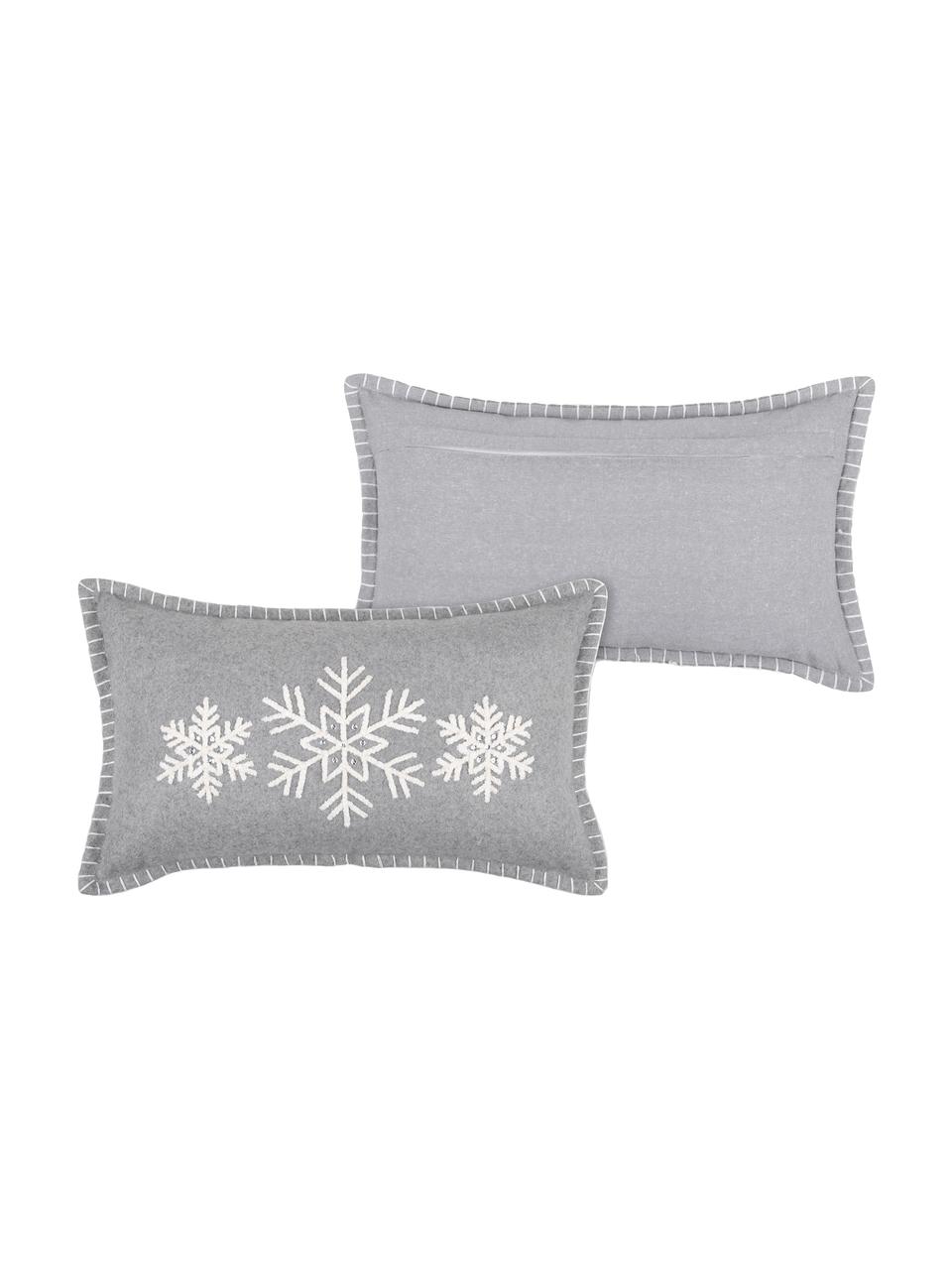 Coussin rectangulaire Noël Vaujany, Gris