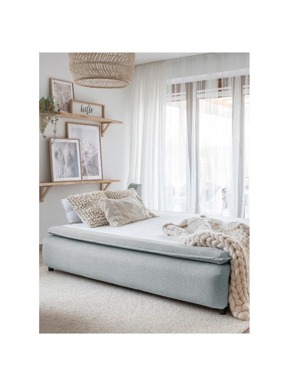 Sofá cama Charming Charlie, con espacio de almacenamiento, Tapizado: 100% poliéster tacto de l, Gris, An 225 x F 85 cm