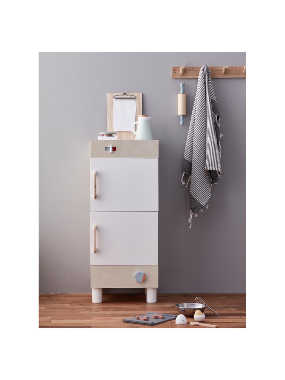 Spielzeug-Kühlschrank, Holz, Weiß, Holz, B 30 x H 73 cm