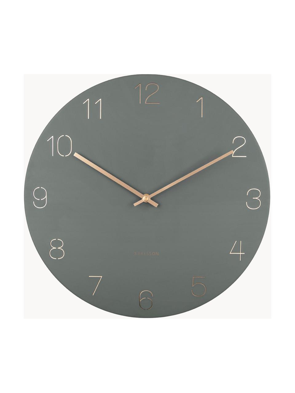 Reloj de pared Charm, Metal recubierto, Gris, Ø 40 cm