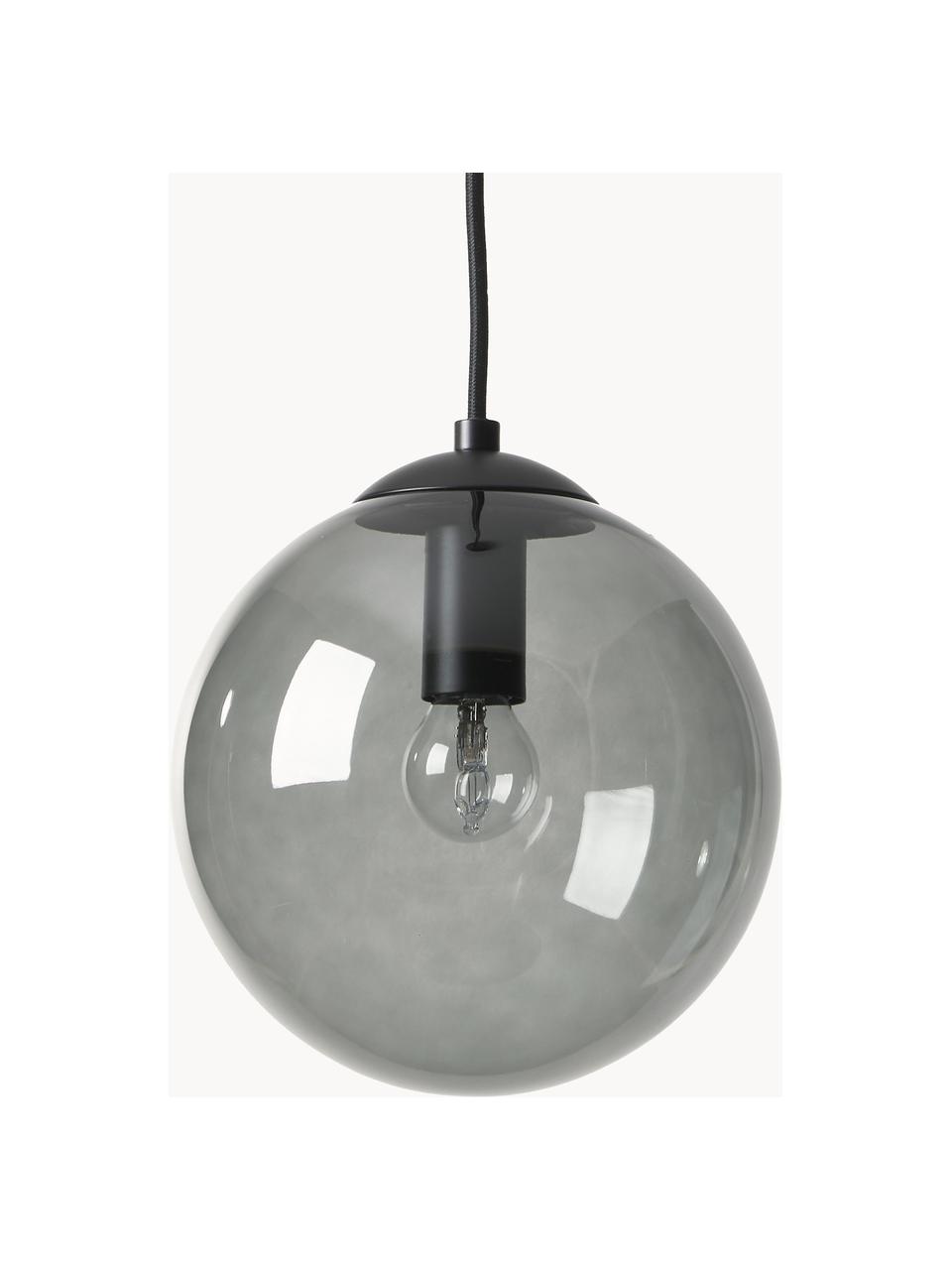 Lampadario sferico in vetro Beth, Paralume: vetro, Grigio, nero, Ø 30 cm