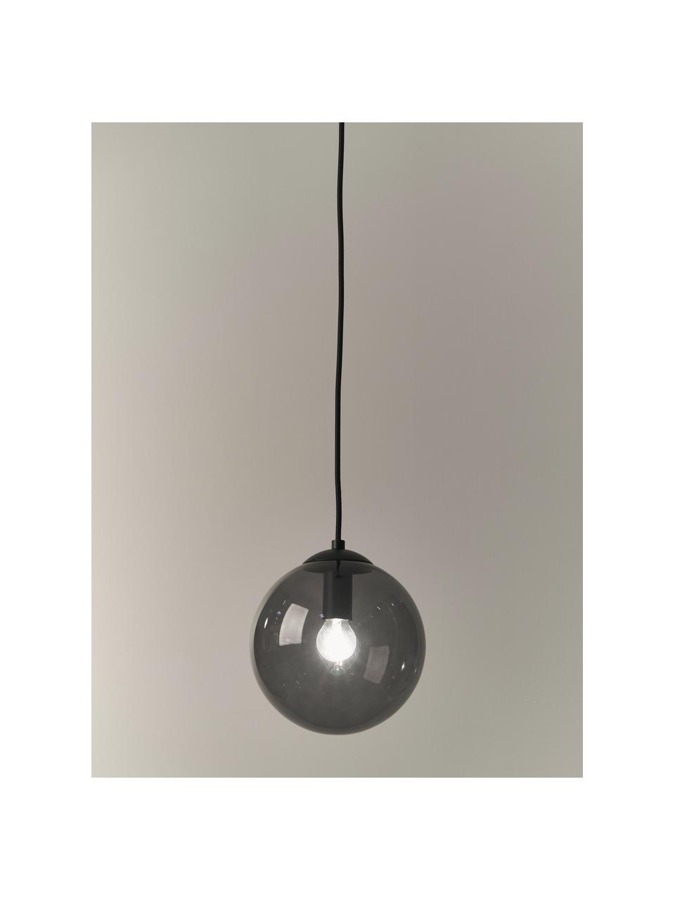 Lampadario sferico in vetro Beth, Paralume: vetro, Grigio, nero, Ø 30 cm