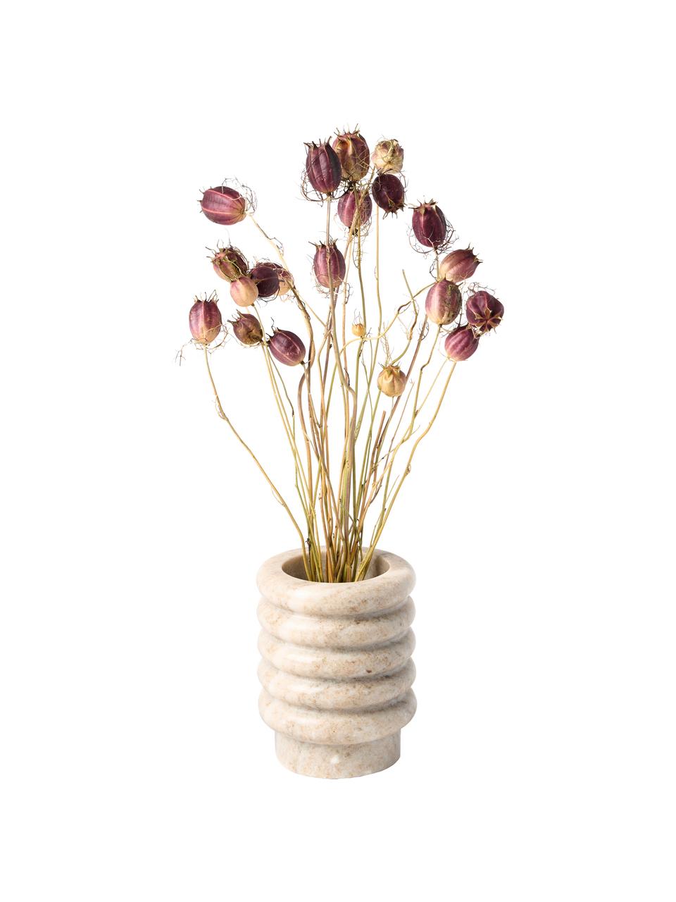 Vaso in marmo Orta, Marmo, Beige marmorizzato, Ø 10 x Alt. 13 cm