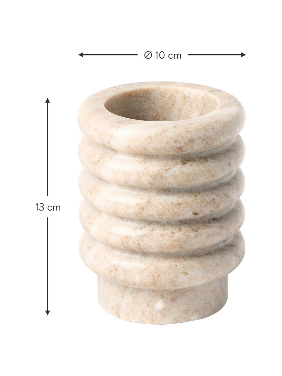 Vase en marbre Orta, Marbre, Beige, marbré, Ø 10 x haut. 13 cm