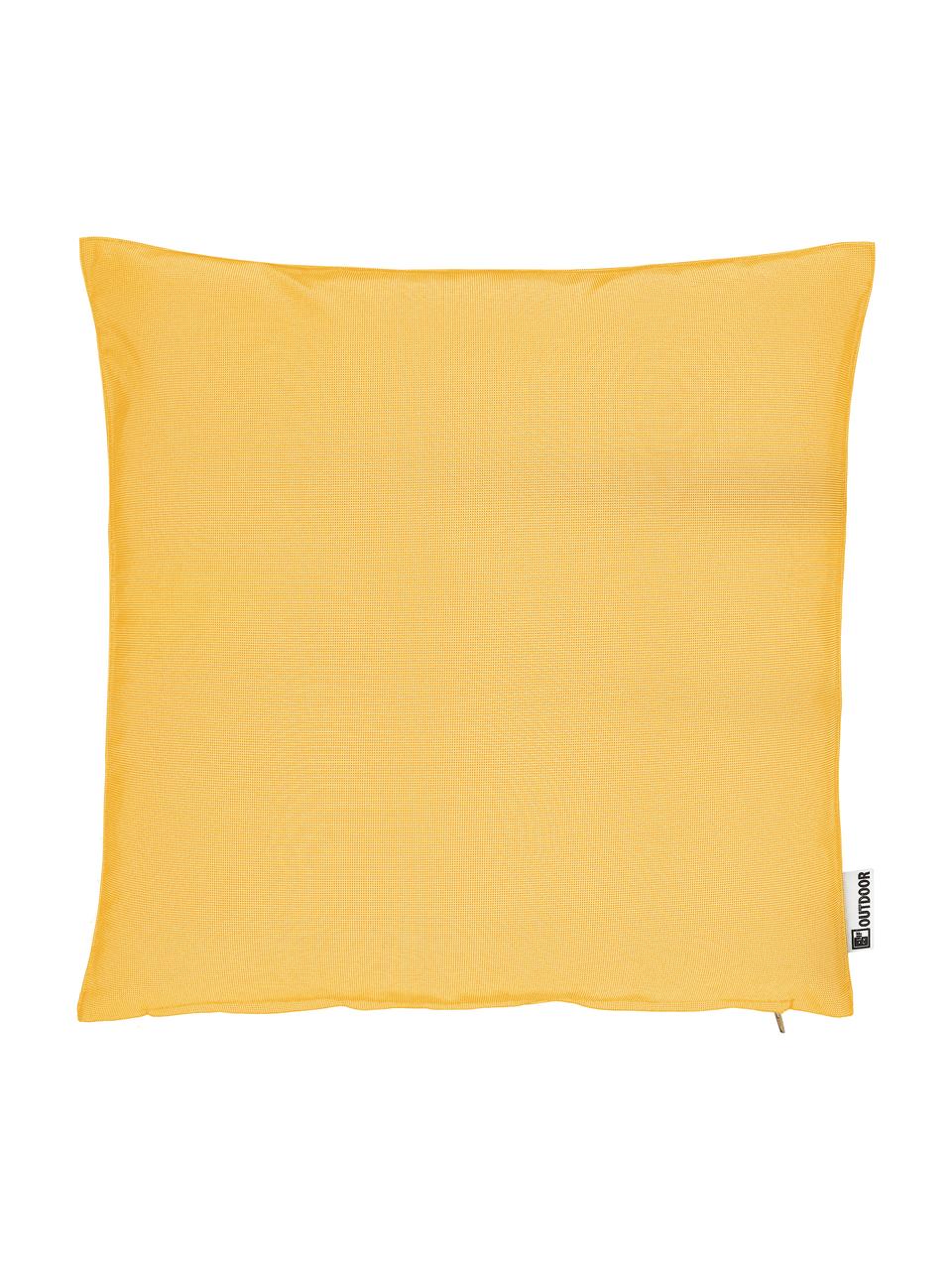 Dwukolorowa poduszka zewnętrzna z wypełnieniem St. Maxime, Żółty, czarny, S 47 x D 47 cm