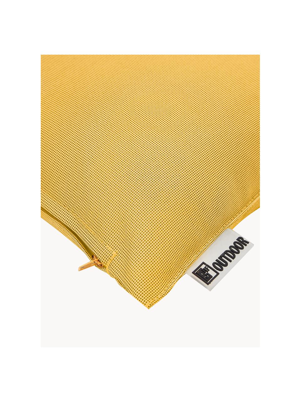 Dvojfarebne tkaný vankúš do exteriéru St. Maxime, Žltá, Š 47 x D 47 cm