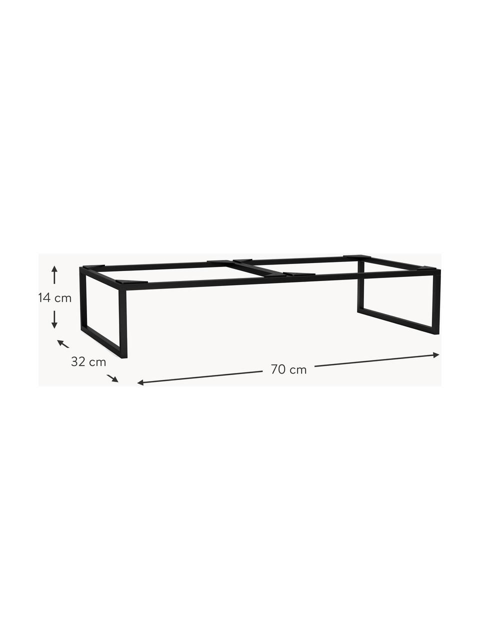 Modulární podstava z kovu Frame, Š 70 cm, Hliník s práškovým nástřikem, Černá, Š 70 cm, V 14 cm