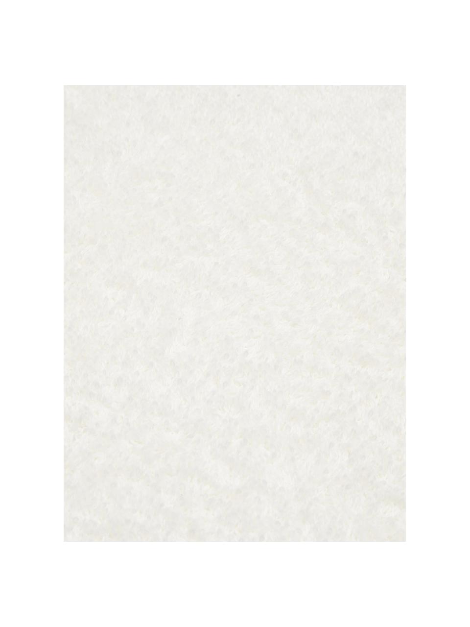 Serviette de toilette blanc crème Fleur, de différentes tailles, 97 % coton, 3 % polyester, Blanc crème, multicolore, Serviette de toilette, larg. 60 x long. 100 cm