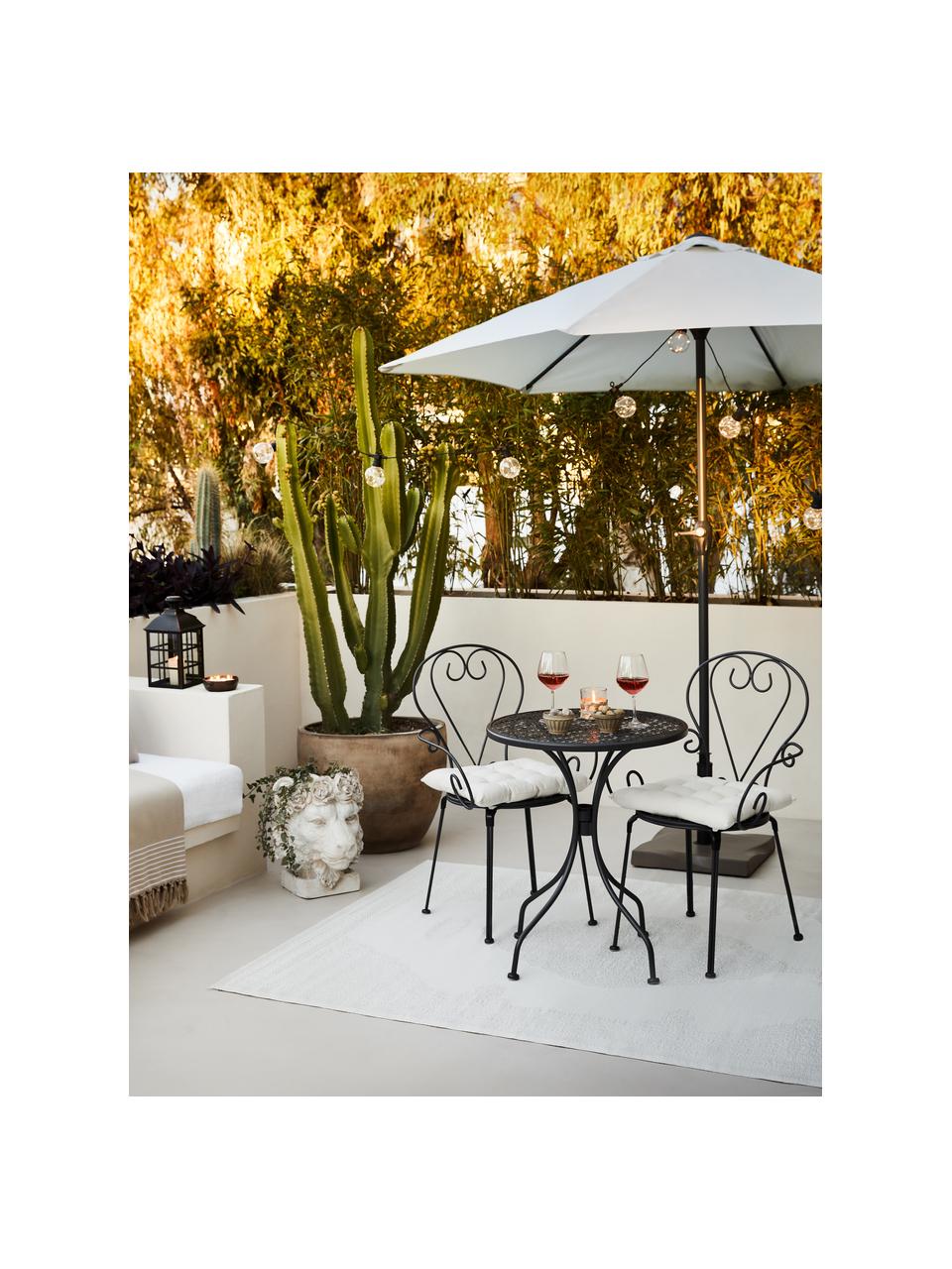 Krzesło ogrodowe z podłokietnikami Etienne, 2 szt., Ciemny szary, S 49 x  W 89 cm