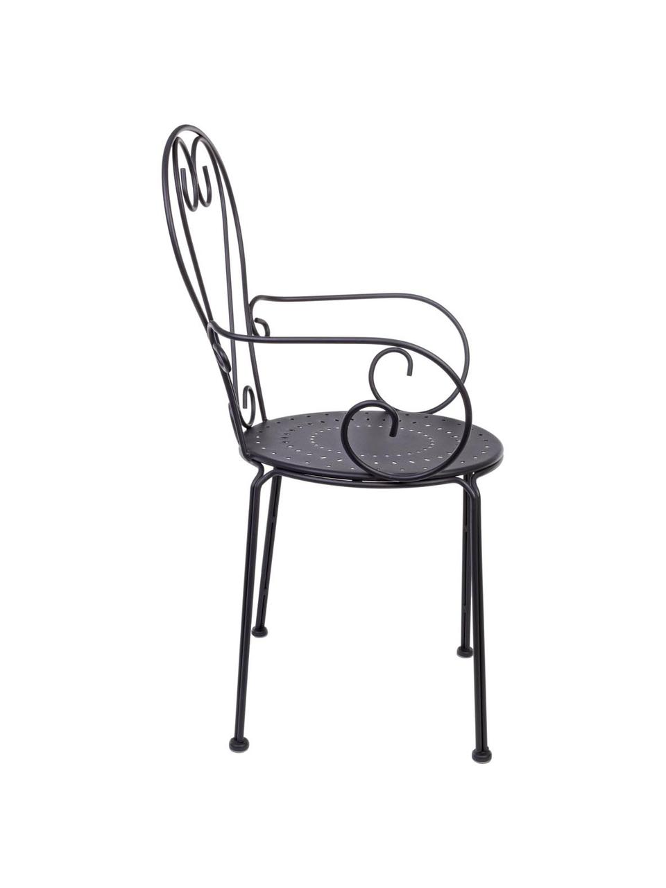 Záhradné stoličky s opierkami Etienne, 2 ks, Tmavosivá, Š 49 x V 89 cm