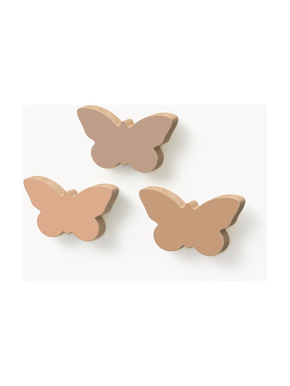 Handgefertigte Wandhaken Butterfly aus Buchenholz, 3er-Set, Buchenholz, lackiert

Dieses Produkt wird aus nachhaltig gewonnenem, FSC®-zertifiziertem Holz gefertigt., Beigetöne, Buchenholz, B 11 x H 6 cm