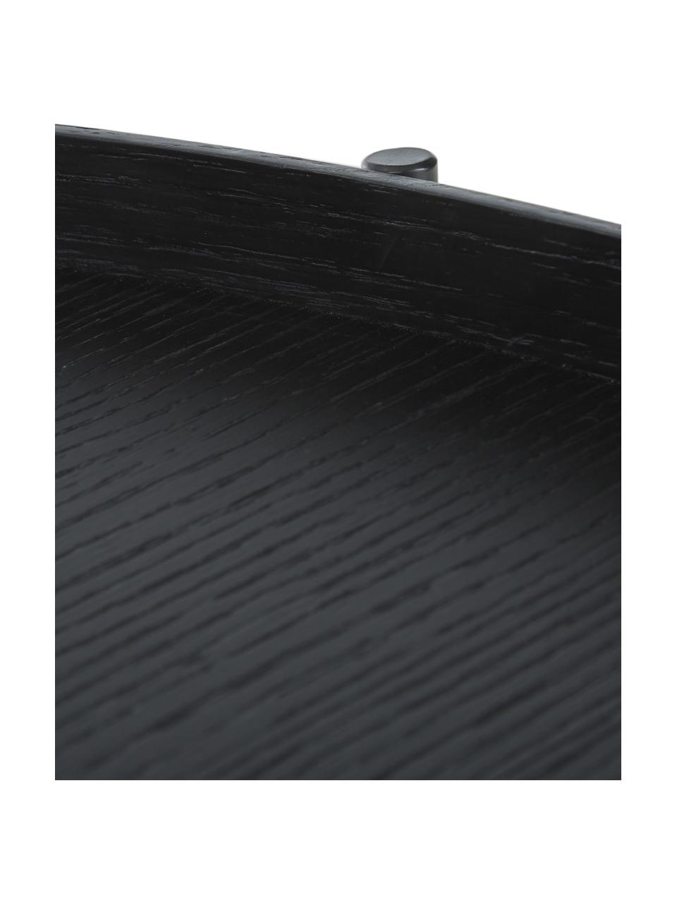 Tavolino rotondo da salotto in legno Renee, Ripiani: pannello MDF (fibra a med, Struttura: metallo verniciato a polv, Nero, Ø 90 cm
