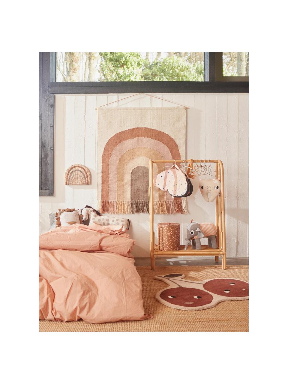 Tringle à vêtements en rotin pour enfants Rainbow, 100 % rotin, Brun clair, larg. 74 x haut. 110 cm